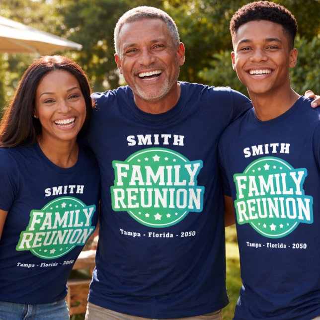 Family Reunion  T-Shirt (Cousin Crew - Family Reunion - Matching Shirts. Modern logo style with family name. Vacation time)