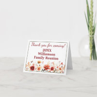 Family Reunion Thank You Fall Wildflowers