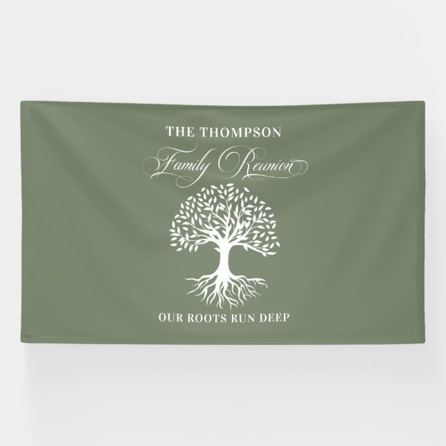 Family reunion tree backdrop banner (Horizontal)
