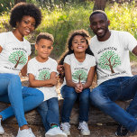 Family Reunion Tree Cute Custom Matching T-Shirt<br><div class="desc">Customize these cute matching tree t-shirts for your next family reunion. Personalize with your family's last name above the green leaves with the event and year underneath the nature drawing.</div>