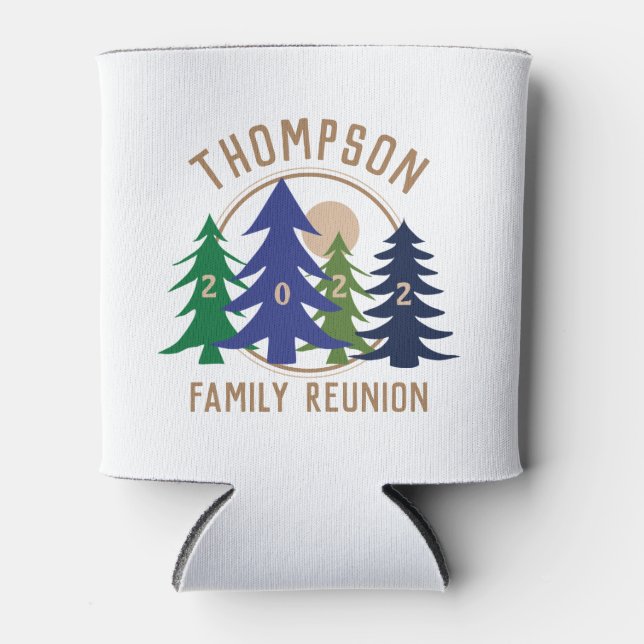 Family Reunion Trees Personalized  Can Cooler (Front)
