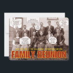 Family Reunion - Use Your Photo Funny Invitation<br><div class="desc">Stir up some fun with this creative family reunion invitation that features a vintage old-time photograph of a group of adults posing for a portrait. You can use the photo included, or choose to replace the photo with one of your own! Cartoon style thought bubbles float over their heads with...</div>