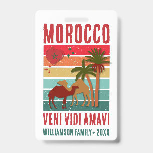 Family Reunion Vacation Morocco Trip Group Badge