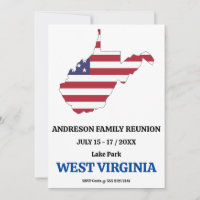 Family Reunion 🎉 WEST VIRGINIA State Map USA Flag