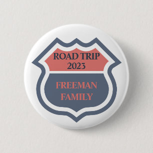 Family Road Trip Custom Text 2 Inch Round Button