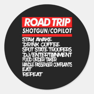Family Road Trip Shirts Funny _ Vacation _ Summer Classic Round Sticker