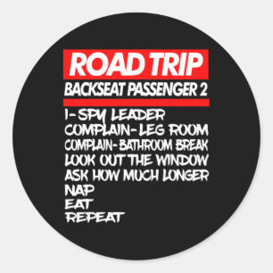 Family Road Trip Shirts Funny Vacation Summer Outd Classic Round Sticker