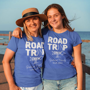 Family Road Trip Typography Custom Vacation T-Shirt