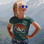 Family Road Trip Vacation Mountains Custom Kids T-Shirt<br><div class="desc">This awesome sunset over rocky mountains in nature makes a great image for a set of customized t-shirts for a family reunion, road trip, or summer vacation. Commemorate your holiday week with matching tees for mom, dad, brother and sister. Just add your own last name and the year with our...</div>