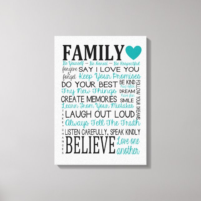 Family Rules Canvas (Front)