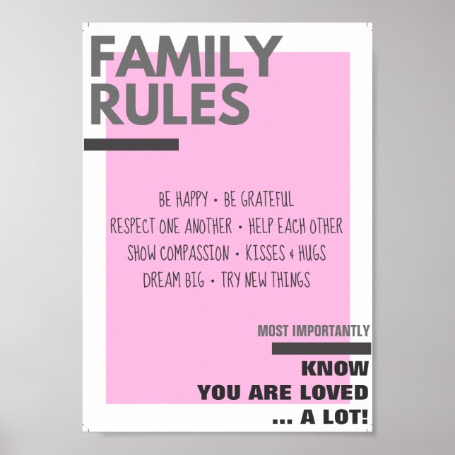 Family Rules Poster (Front)