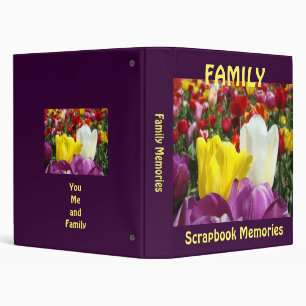 FAMILY Scrapbook Memories binder Tulip Flowers