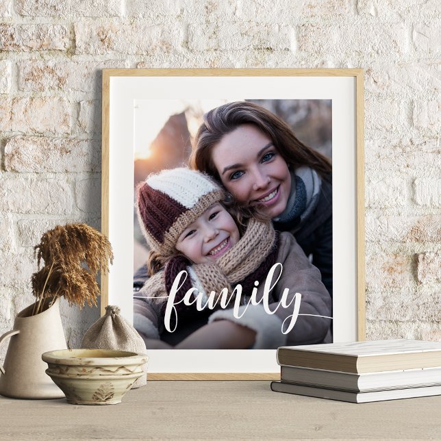 Family Script Overlay Photo Print (Creator Uploaded)