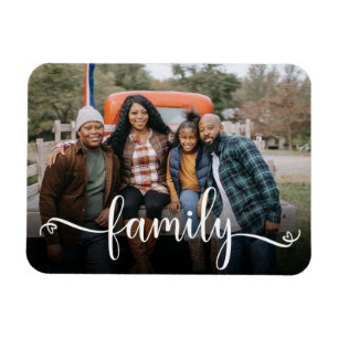 Family Script Photo  Magnet