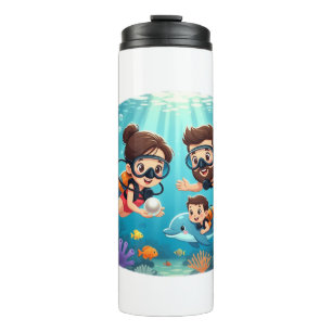 Family Scuba Diving Adventure Thermal Tumbler