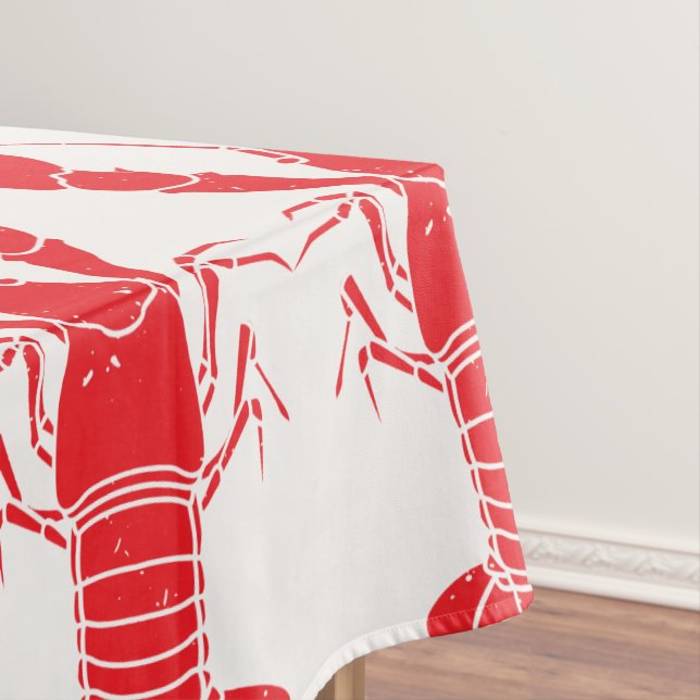 Family Seafood Boil Lobster Party Pattern Custom Tablecloth (In Situ)