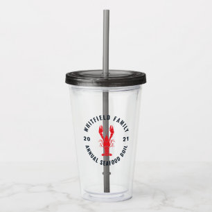 Family Seafood Boil Party 4th of July Custom Acrylic Tumbler