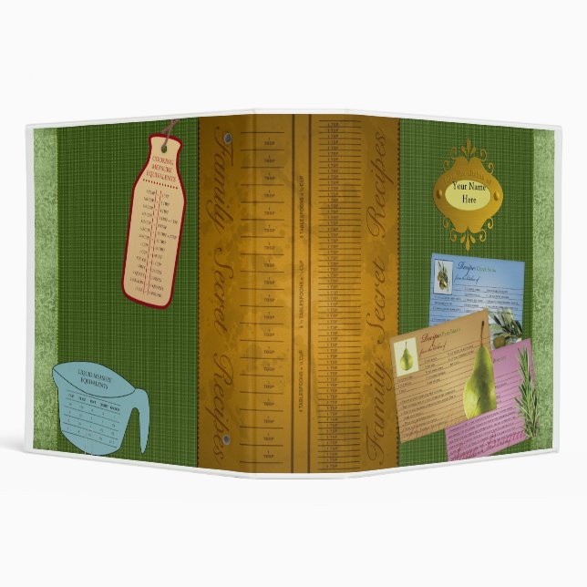 Family Secret Recipes Binder (Background)