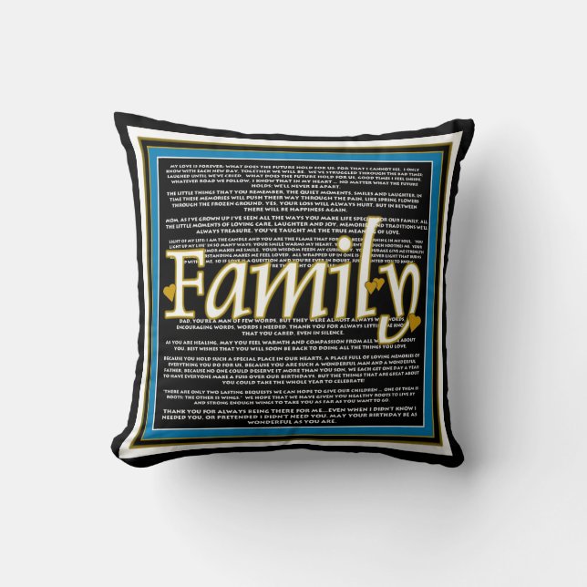 Family Sentiment Pillow (Front)