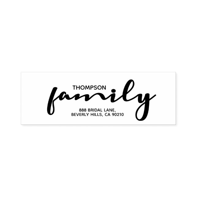 "Family Signature" Personalized Self-Inking Addres Self-inking Stamp (Design)