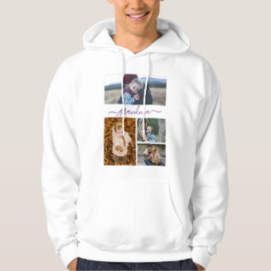 Family Simple Collage Modern Love Grandma Mom Hoodie