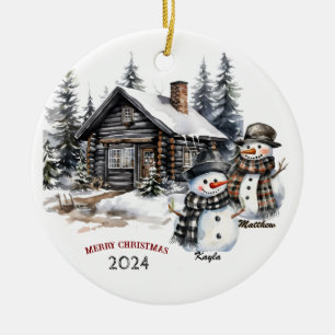 Family Snowman Personalized Christmas Ornament
