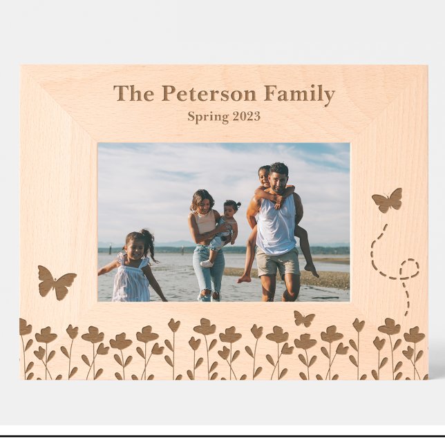 Family Spring Flowers Custom Wood Picture Frames (Creator Uploaded)