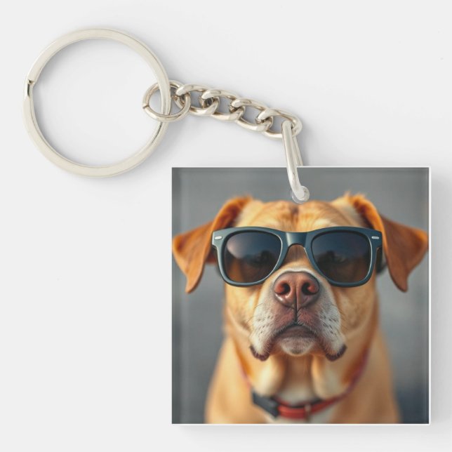 Family Square Keychain  (Front)