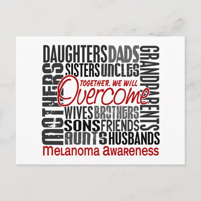 Family Square Melanoma Postcard (Front)