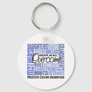 Family Square Prostate Cancer Keychain