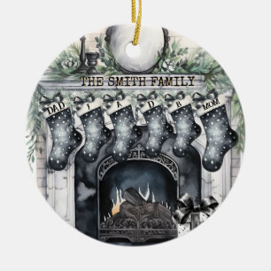 Family Stocking Personalized Christmas Ornament