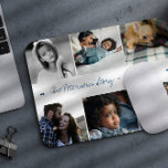 Family story 6 photo collage modern custom text mouse pad<br><div class="desc">Tell your family story in six custom images with a beautiful keepsake photo collage mouse pad to keep them close during your work time.            Easy to personalize with your photos and text!</div>