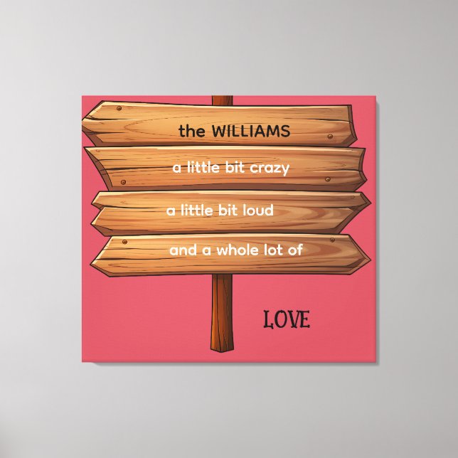 Family Stretched Canvas Print (Front)