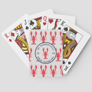 Family Summer Crab Boil Custom Games Playing Cards