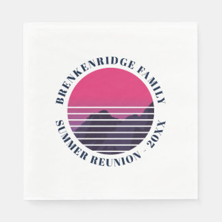 Family Summer Reunion Custom Paper Napkin