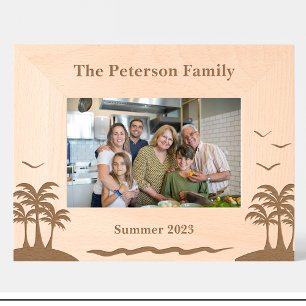 Family Summer Scene Custom Wood Picture Frames