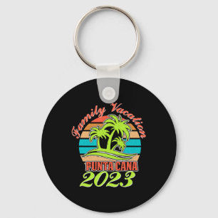 Family Summer Vacation Punta Cana Dominican Republ Keychain
