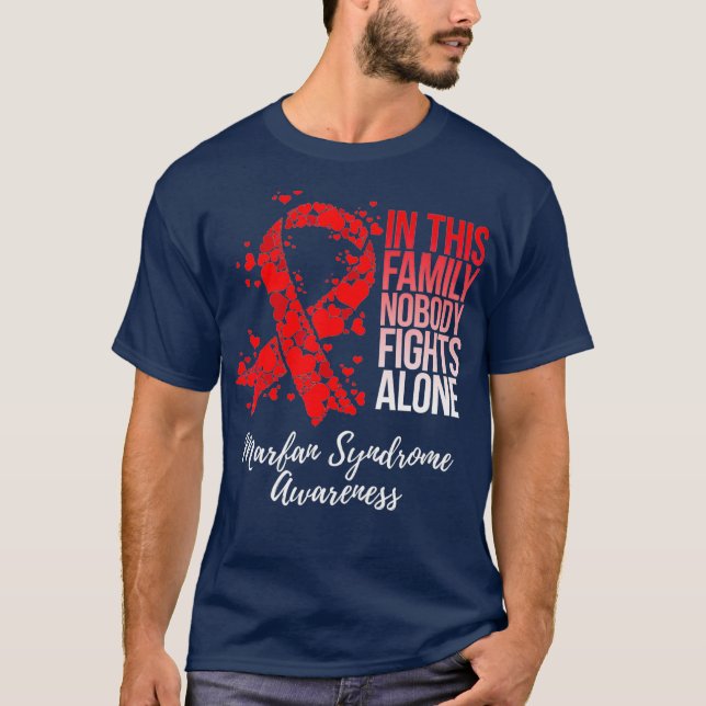Family Support Marfan Syndrome Awareness T-Shirt (Front)