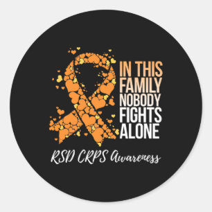 Family Support Tee Rsd Crps Awareness  Classic Round Sticker