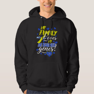 Family T21 World Down Syndrome Awareness Day Kids Hoodie