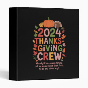 Family Thanksgiving 2024 Crew Turkey Matching Binder
