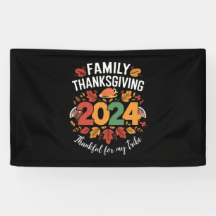 Family Thanksgiving 2024 Thankful For My Tribe Banner