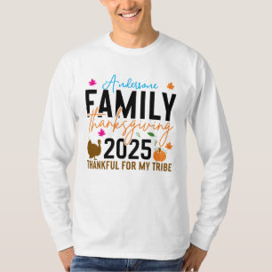 Family Thanksgiving 2025 Shirt   Editable Turkey 