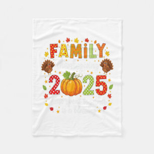 Family Thanksgiving 2025 Thanksgiving Crew Turkey Fleece Blanket