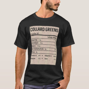 Family Thanksgiving Collard greens Nutrition Fact T-Shirt