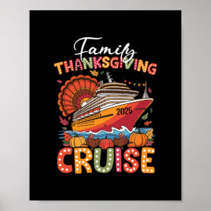 Family Thanksgiving Cruise 2025 Autumn Gift Poster