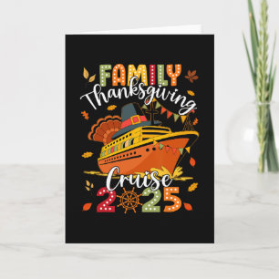 Family Thanksgiving Cruise 2025 Vacation Trip Ship Card