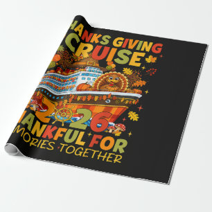 Family Thanksgiving Cruise 2026 Vacation Trip Wrapping Paper
