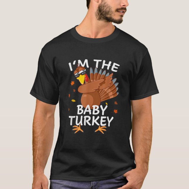Family Thanksgiving Matching Kids Pjs Gifts Baby B T-Shirt (Front)