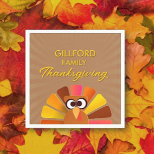Family Thanksgiving Personalized Paper Napkin